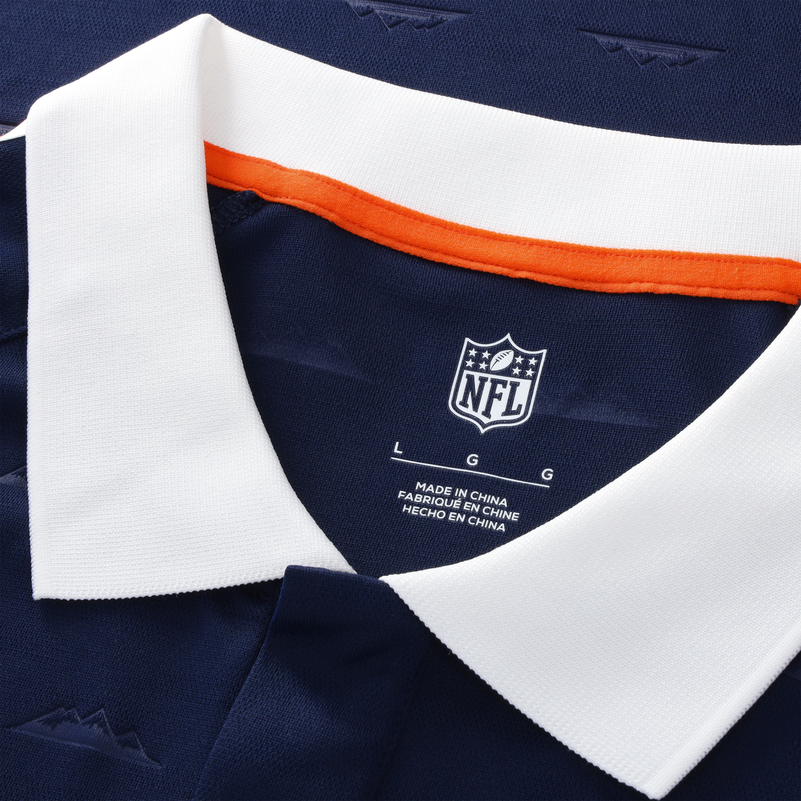 Youth Fanatics Navy Denver Broncos Football x Collared Fan Top