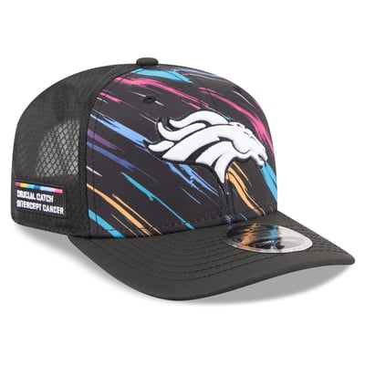 Denver Broncos New Era Youth 2026 NFL Crucial Catch 9SEVENTY Adjustable Trucker Hat - Black