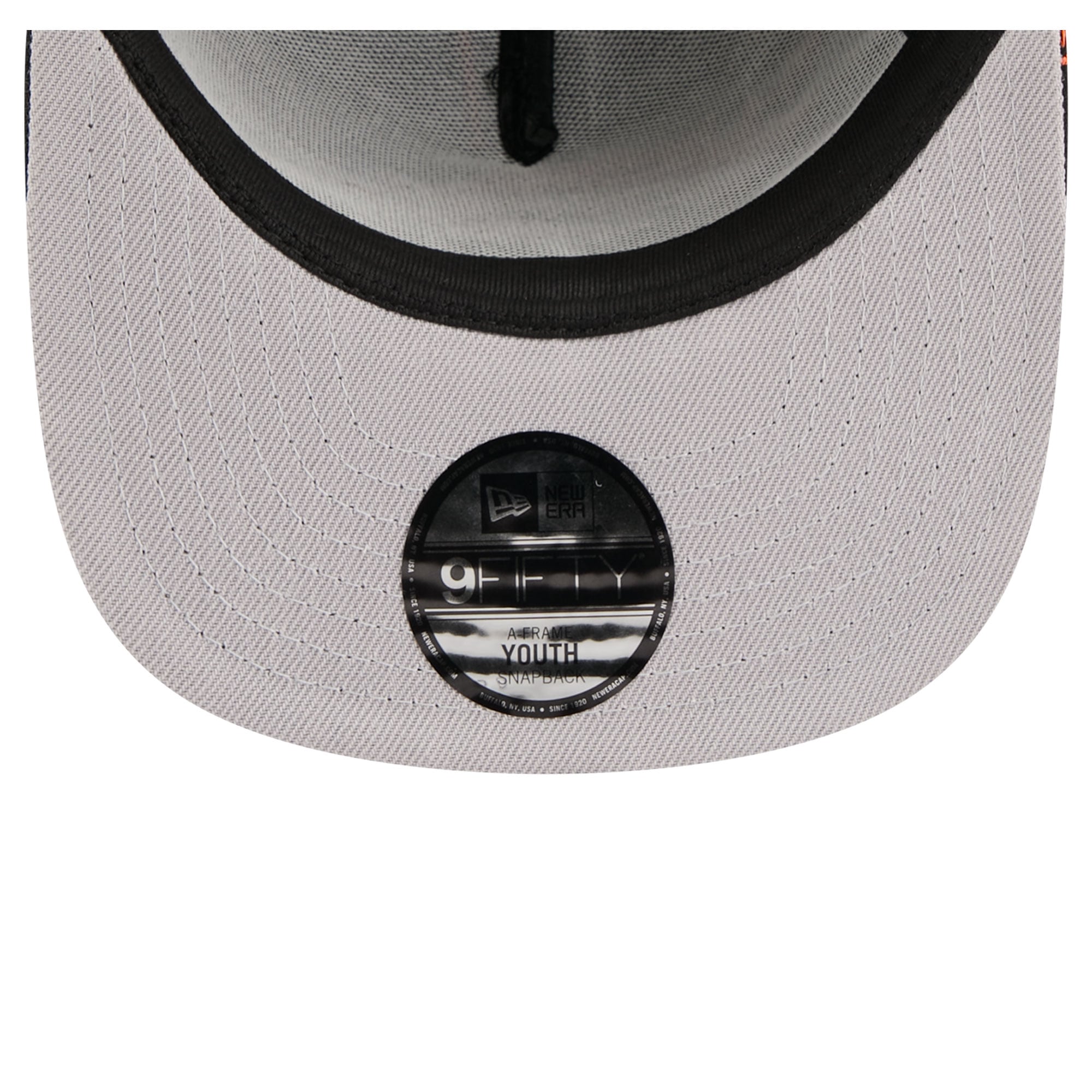 Youth New Era Black Denver Broncos Bolt A-Frame 9FIFTY Snapback Hat