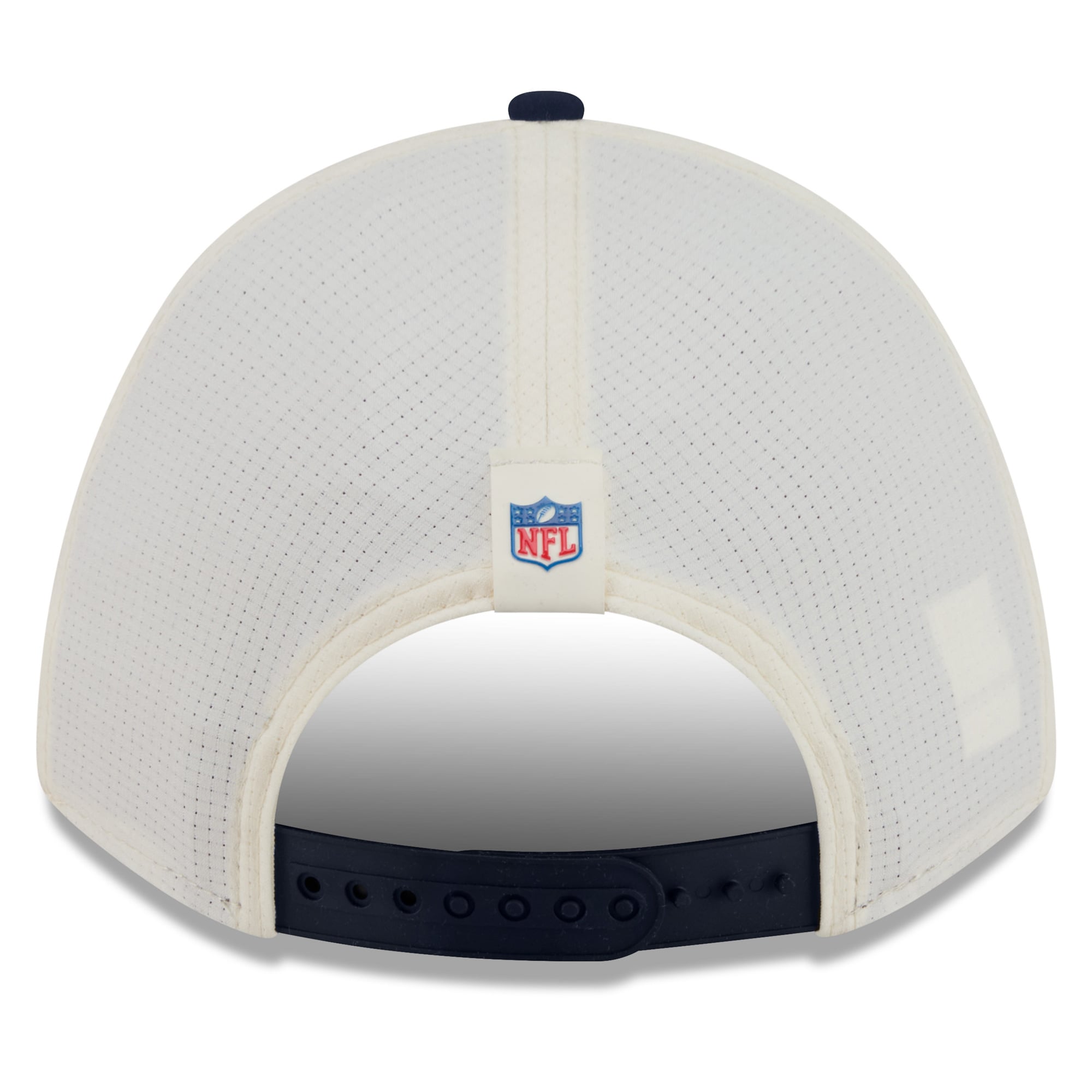 Youth New Era Cream/Navy Denver Broncos 2026 Training Camp 9FORTY M-Crown Adjustable Hat