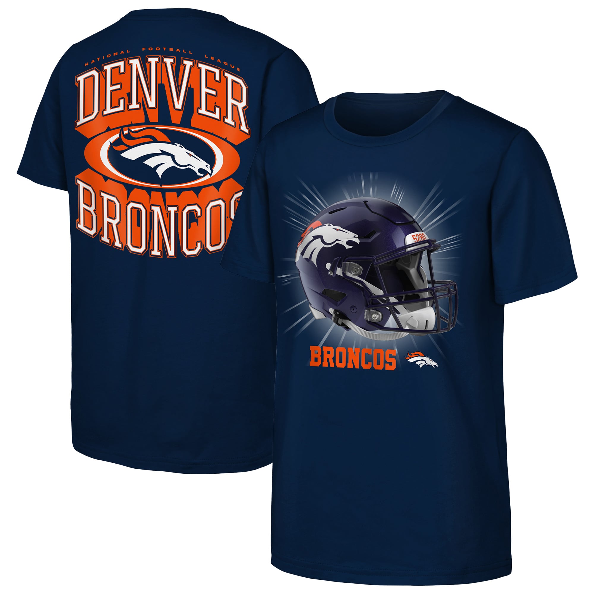 T-shirt Outerstuff bleu marine Denver Broncos pour jeunes, mentalité de gagnant