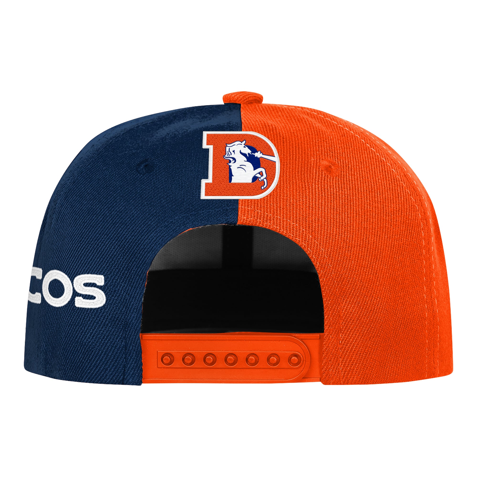 Casquette rétro à pression Outerstuff bleu marine/orange Denver Broncos pour jeunes