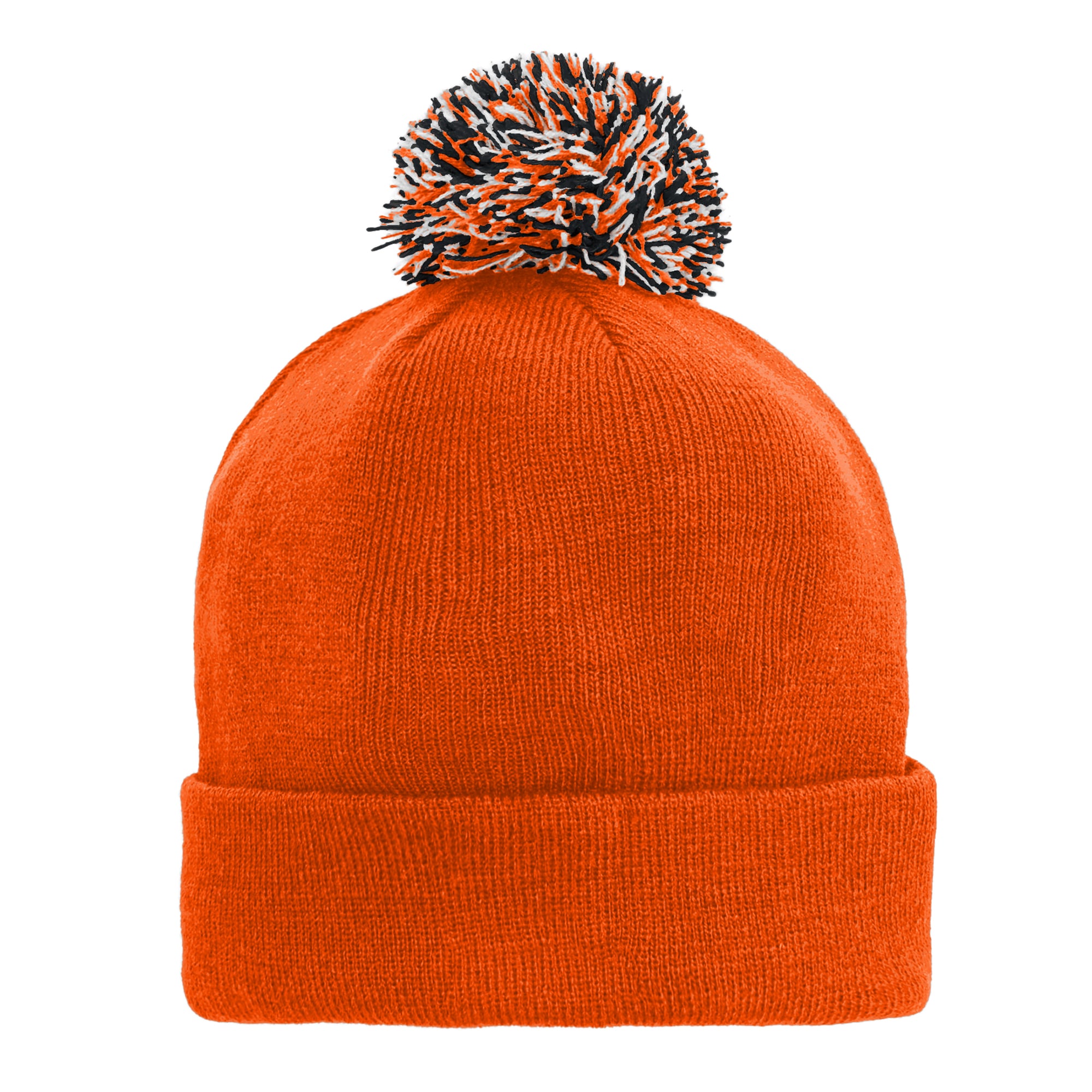 Bonnet à revers orange Denver Broncos pour enfant Outerstuff avec pompon