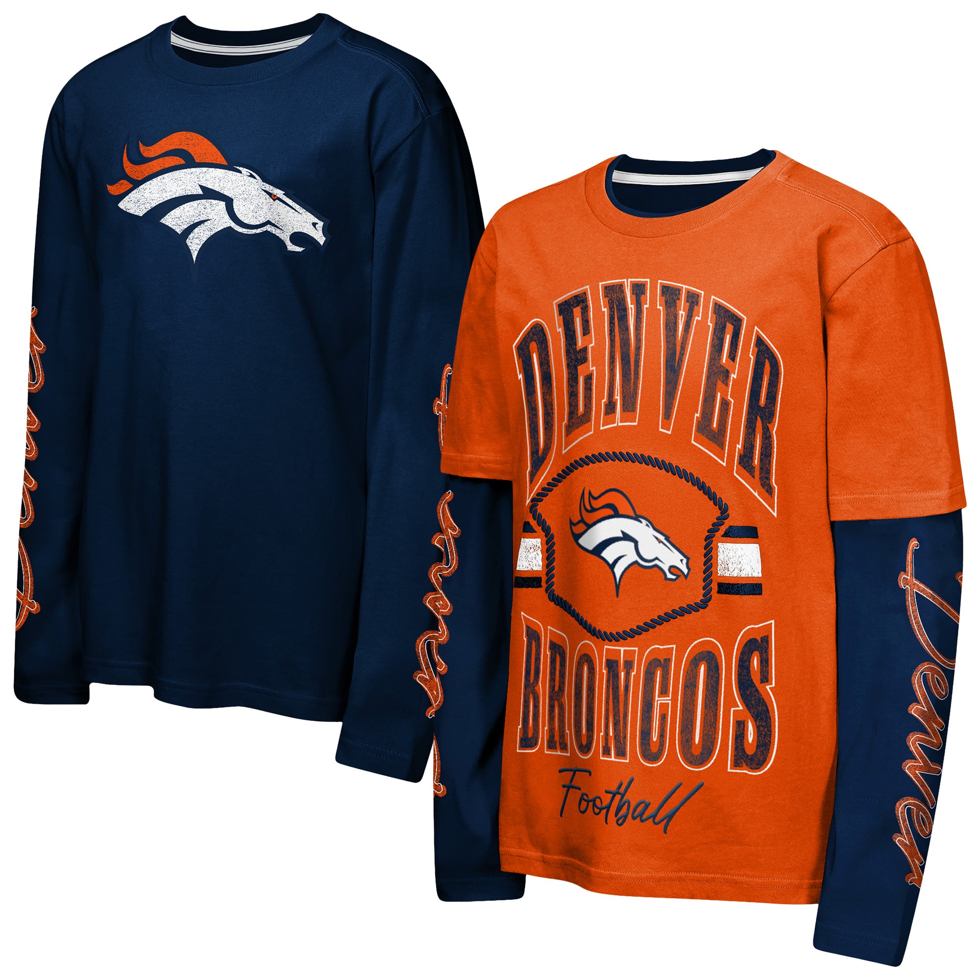 Youth Outerstuff Orange Denver Broncos Motion Combo Set