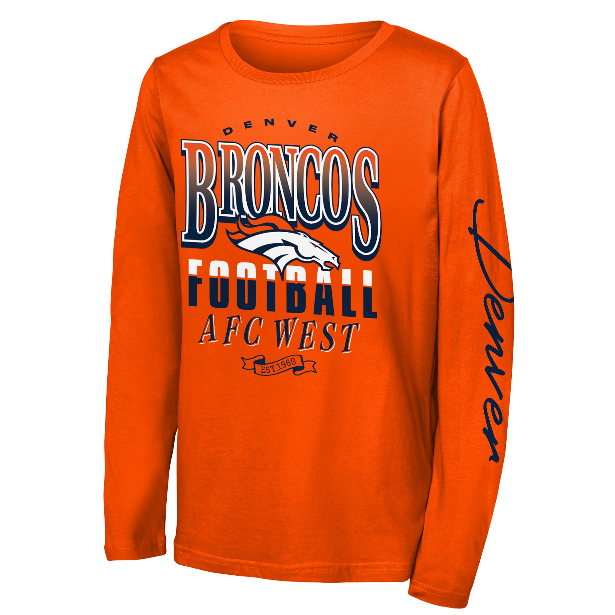 Youth Outerstuff Orange Denver Broncos Real Ones Long Sleeve T-Shirt