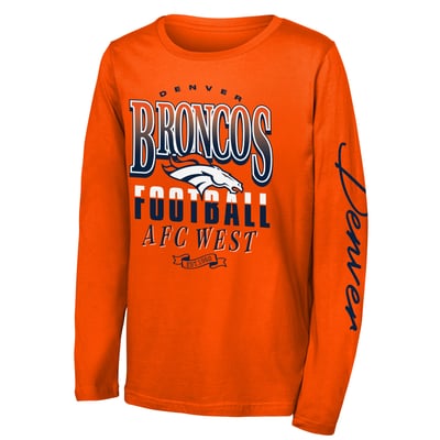 Denver Broncos Outerstuff Youth Real Ones Long Sleeve T-Shirt - Orange