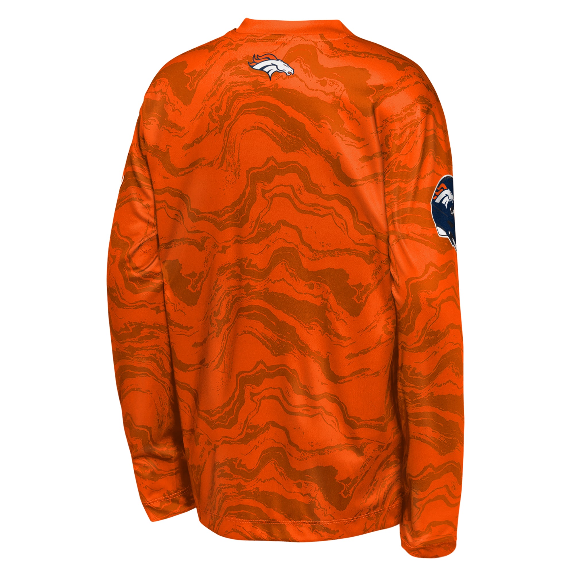 Youth Outerstuff Orange Denver Broncos Tailgate Performance Long Sleeve T-Shirt