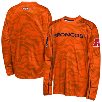 Denver Broncos Outerstuff Youth Tailgate Performance Long Sleeve T-Shirt - Orange

