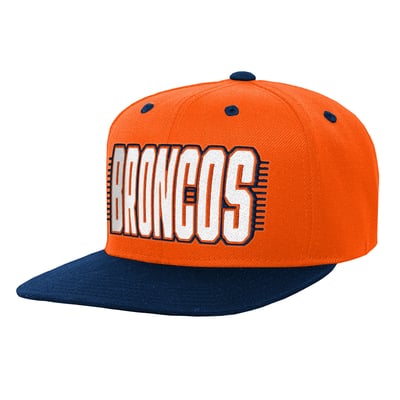 Denver Broncos Outerstuff Youth Snapback Hat - Orange/Navy