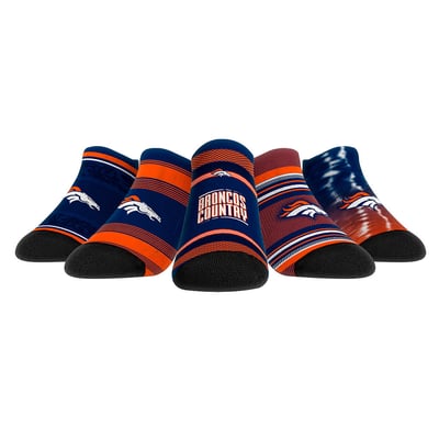  Denver Broncos Rock Em Youth Super Fan Five-Pack Low-Cut Socks Set - 