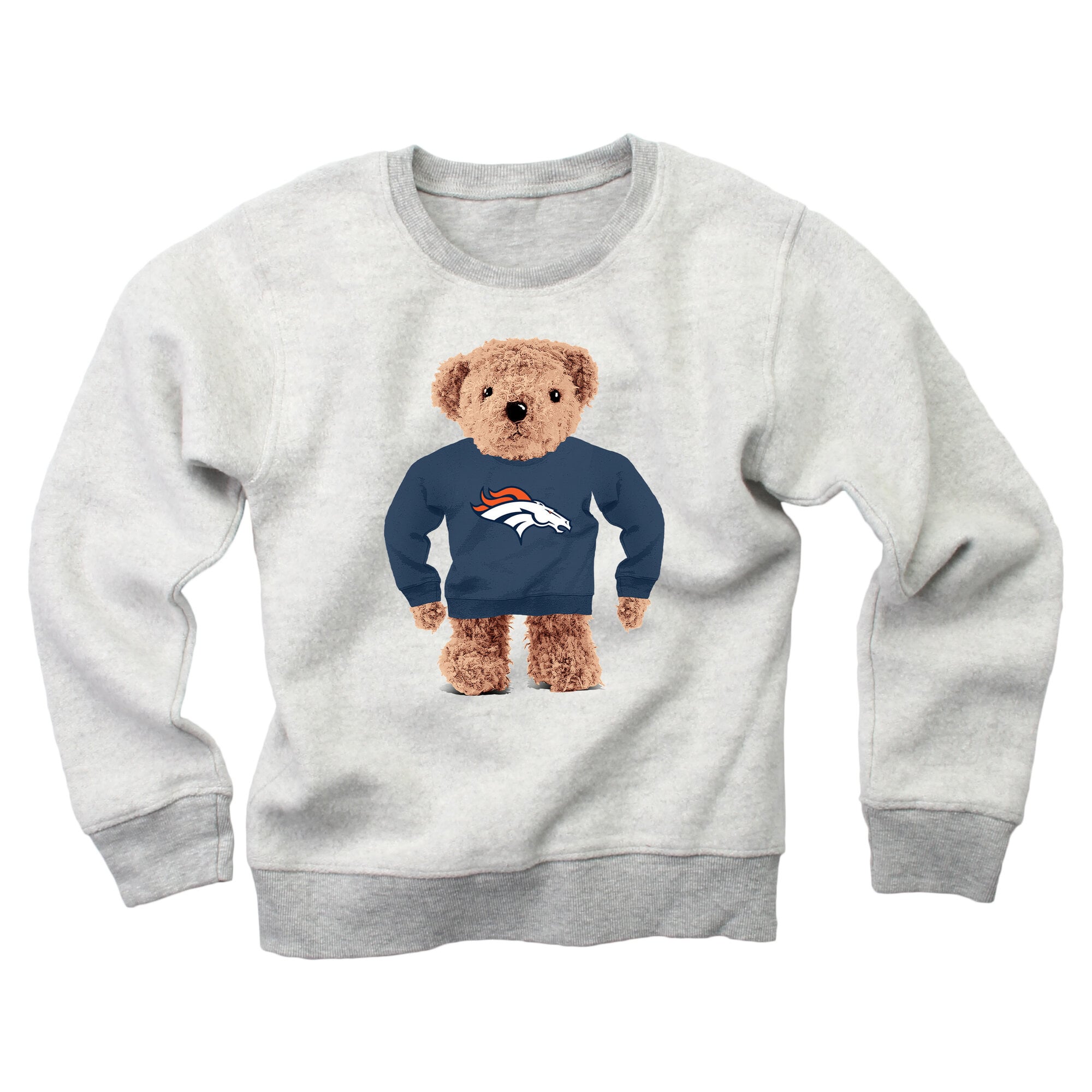 Sweat-shirt en polaire inversée Wes & Willy Gray Denver Broncos pour enfants