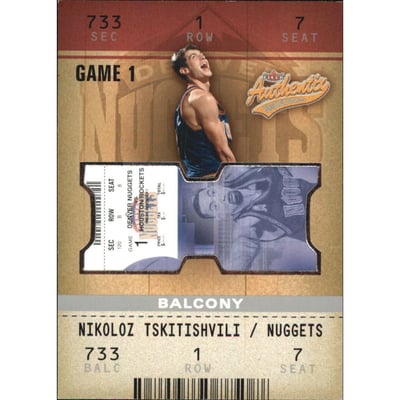 2002-03 Fleer Authentix Balcony #105 Nikoloz Tskitishvili