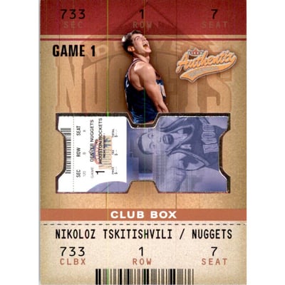 2002-03 Fleer Authentix Club #105 Nikoloz Tskitishvili