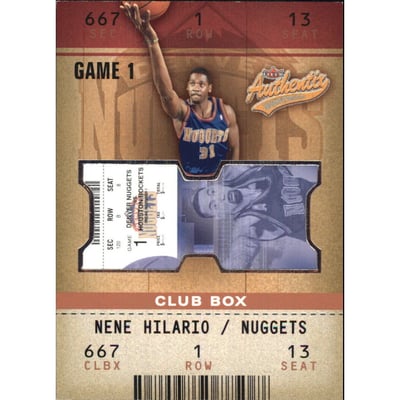 2002-03 Fleer Authentix Club #109 Nene Hilario