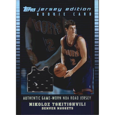 2002-03 Topps Jersey Edition Black #JENT Nikoloz Tskitishvili R