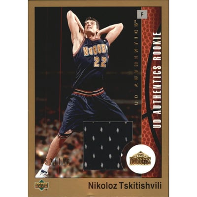 2002-03 UD Authentics Gold #128 Nikoloz Tskitishvili JSY