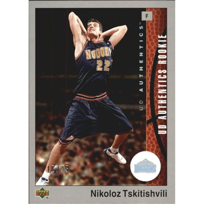 2002-03 UD Authentics Rainbow #128 Nikoloz Tskitishvili