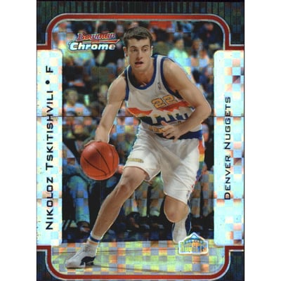 2003-04 Bowman Chrome X-fractors #95 Nikoloz Tskitishvili