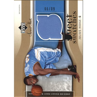 2005-06 Sweet Shot Sweet Swatches Gold #JU Julius Hodge/99
