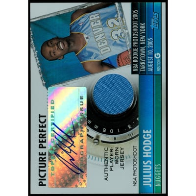 2005-06 Topps Big Game Picture Perfect Relics Autographs #JH Julius Hodge JSY