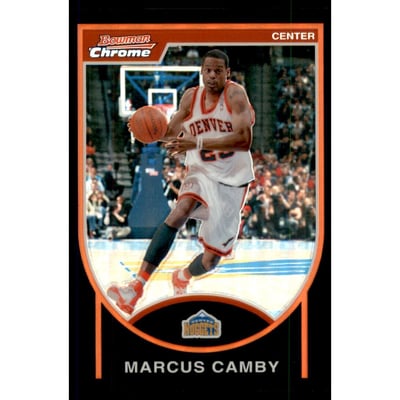 2007-08 Bowman Chrome Refractors Black #46 Marcus Camby