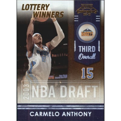 2009-10 Playoff Contenders Lottery Winners Gold #9 Carmelo Anthony