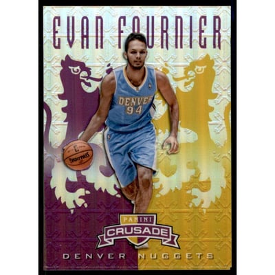 2012-13 Panini Crusade Insert Purple #23 Evan Fournier