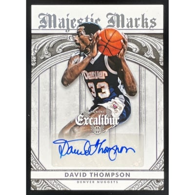 2014-15 Panini Excalibur Majestic Marks #20 David Thompson Auto