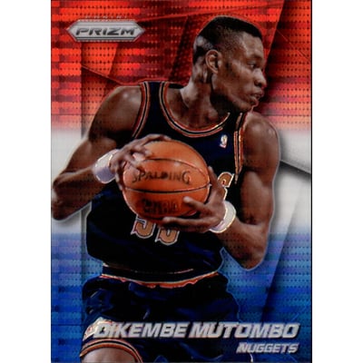 2014-15 Panini Prizm Prizms Red White and Blue Pulsar #160 Dikembe Mutombo