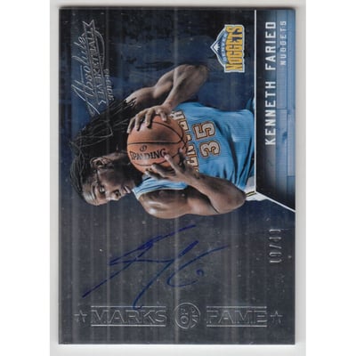 2015-16 Absolute Memorabilia Marks of Fame #2 Kenneth Faried/49