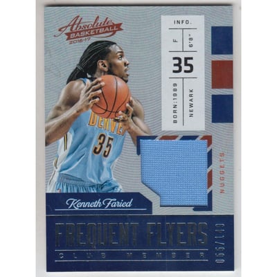 2016-17 Absolute Memorabilia Frequent Flyer Materials #7 Kenneth Faried
