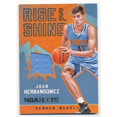 2016-17 Hoops Rise N Shine Memorabilia Prime #14 Juan Hernangomez