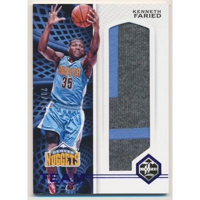 2016-17 Limited Team Trademarks Jerseys Prime #9 Kenneth Faried/25