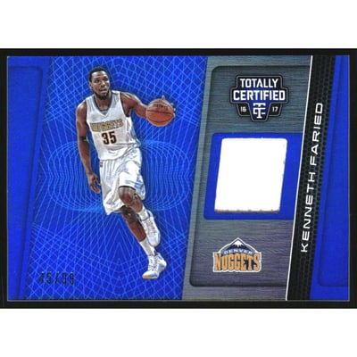2016-17 Totally Certified Materials Blue #2 Kenneth Faried