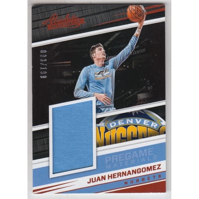 2017-18 Absolute Memorabilia PreGame Materials #17 Juan Hernangomez