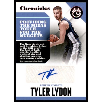 2017-18 Panini Chronicles Autographs Red #50 Tyler Lydon