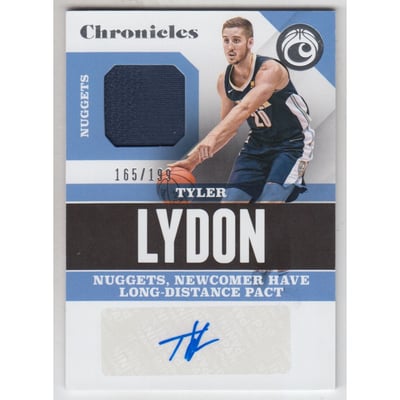 2017-18 Panini Chronicles Signature Swatches #38 Tyler Lydon