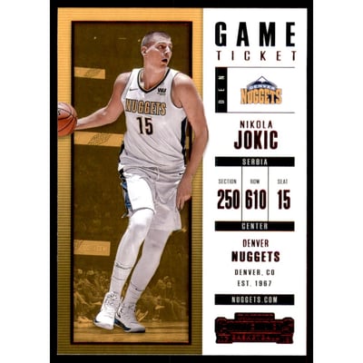 2017-18 Panini Contenders Game Ticket #88 Nikola Jokic