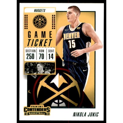 2018-19 Panini Contenders Game Ticket Green #26 Nikola Jokic