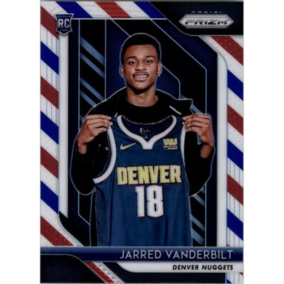 2018-19 Panini Prizm Prizms Red White and Blue #42 Jarred Vanderbilt