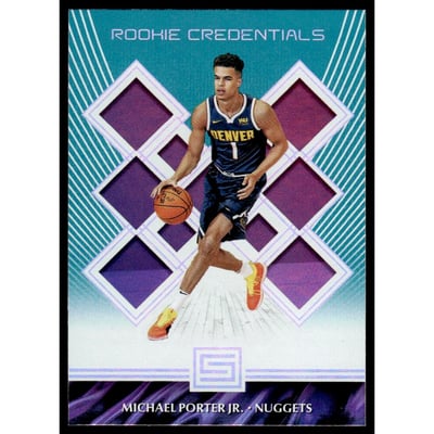 2018-19 Panini Status Rookie Credentials Aqua #2 Michael Porter Jr.
