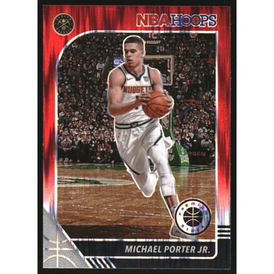 2019-20 Hoops Premium Stock Prizms Red Flash #51 Michael Porter Jr.