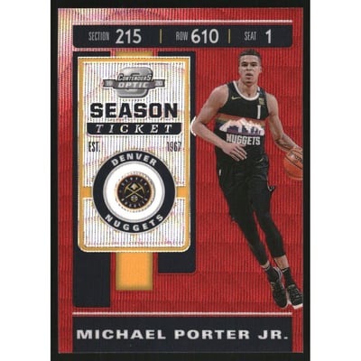 2019-20 Panini Contenders Optic Red Wave #61 Michael Porter Jr.