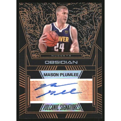 2019-20 Panini Obsidian Volcanic Signatures Electric Etch Orange #32 Mason Plumlee/50