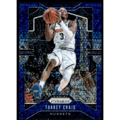 2019-20 Panini Prizm Prizms Fast Break Blue #87 Torrey Craig