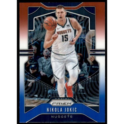 2019-20 Panini Prizm Prizms Red White and Blue #84 Nikola Jokic