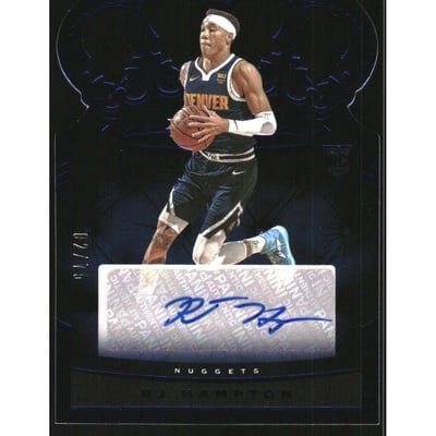 2020-21 Crown Royale Rookie Crown Autographs Blue #29 RJ Hampton