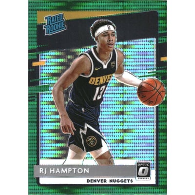 2020-21 Donruss Optic Fanatics Green Pulsar #174 RJ Hampton RR
