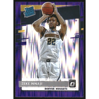 2020-21 Donruss Optic Purple Shock #172 Zeke Nnaji RR