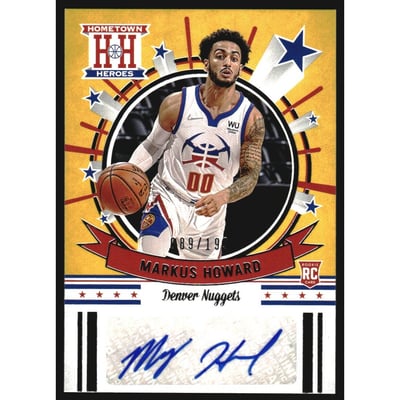 2020-21 Panini Chronicles Hometown Heroes Rookie Autographs Red #40 Markus Howard